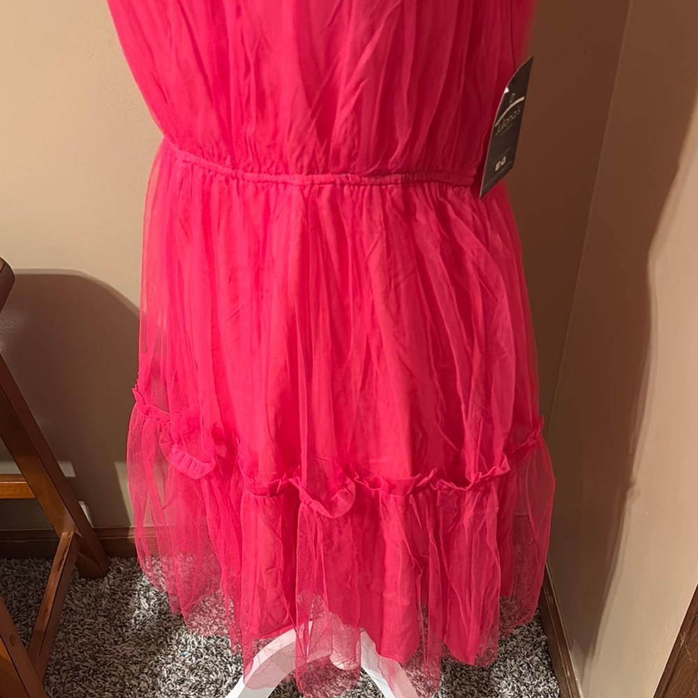 Pink Ruffled Tiered Mini Sundress - Picture 5 of 5